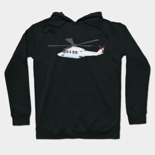 White and Grey Helicopter Hoodie